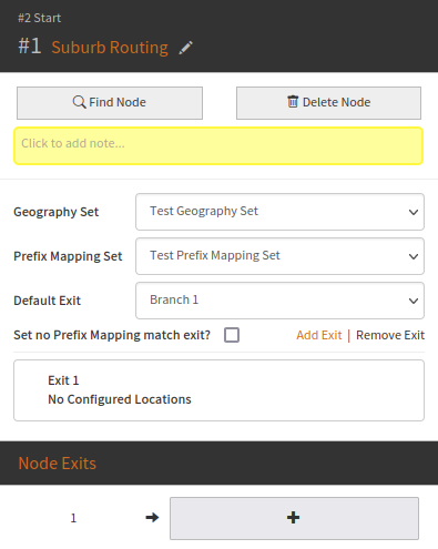 the Suburb Routing node