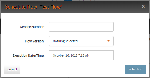 control flows schedule dialog